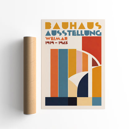 Retro Colorful Bauhaus Poster