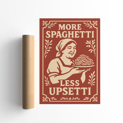Italian Mama Spaghetti Quote Art Poster