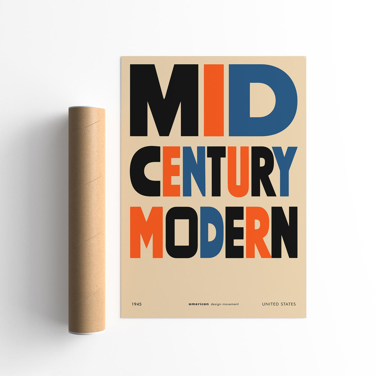 Mid Century Modern American Art Poster