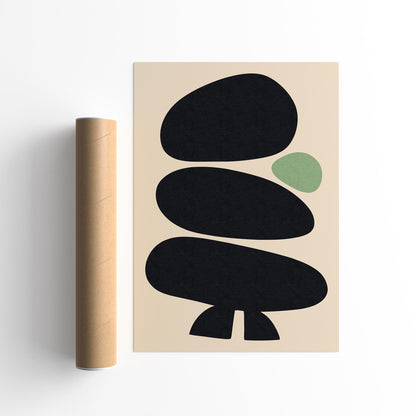 Minimalist Zen Stones Poster
