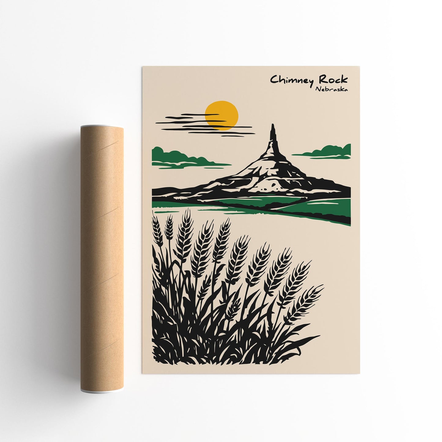 Chimney Rock Nebraska Poster