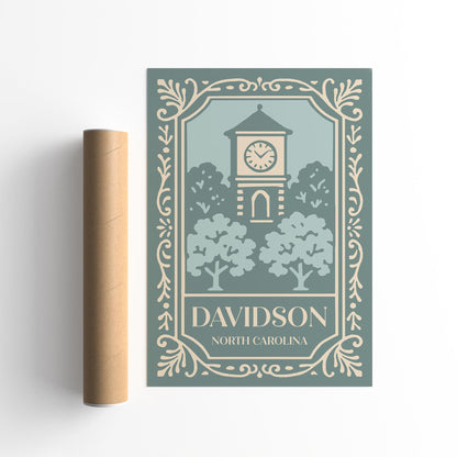 Davidson North Carolina Travel Poster