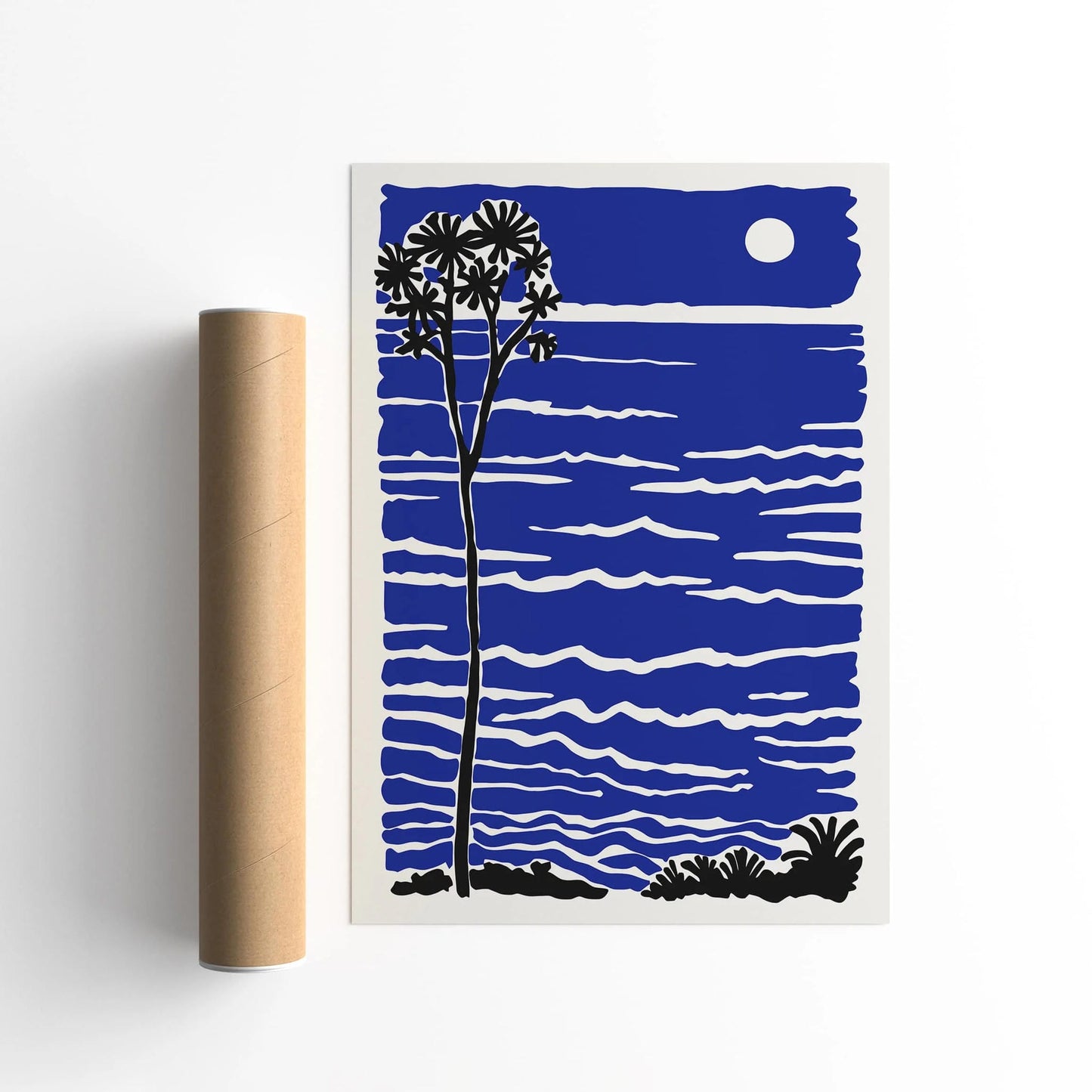 Abstract Blue Ocean and Sky Poster