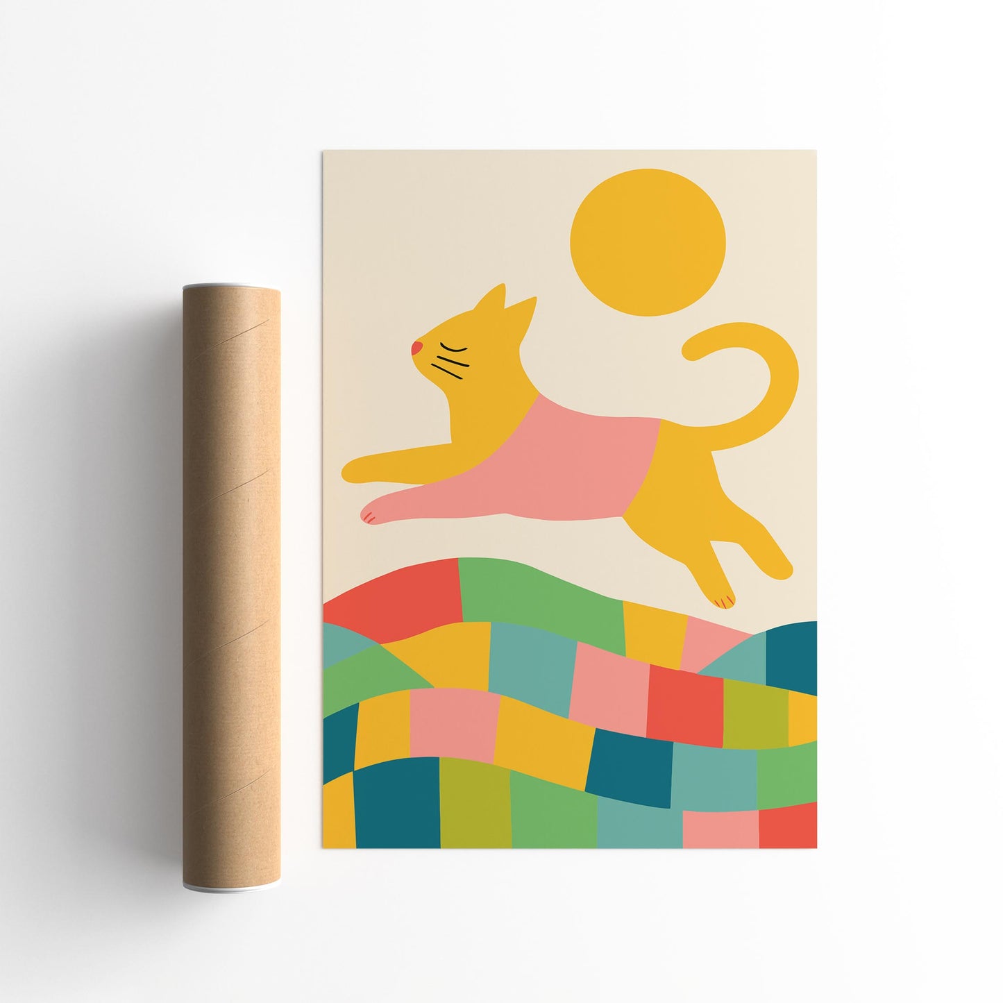 Cute Colorful Cat Poster