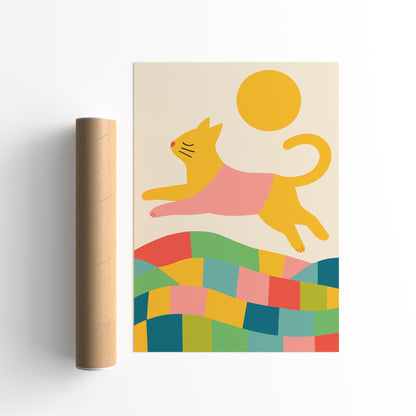 Cute Colorful Cat Poster