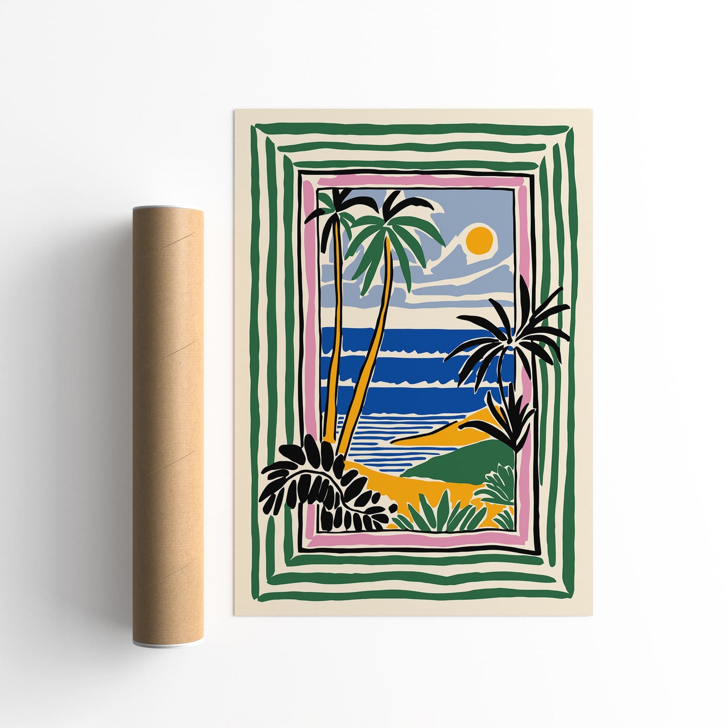 Tropical Landscape Eclectic Wall Art Print