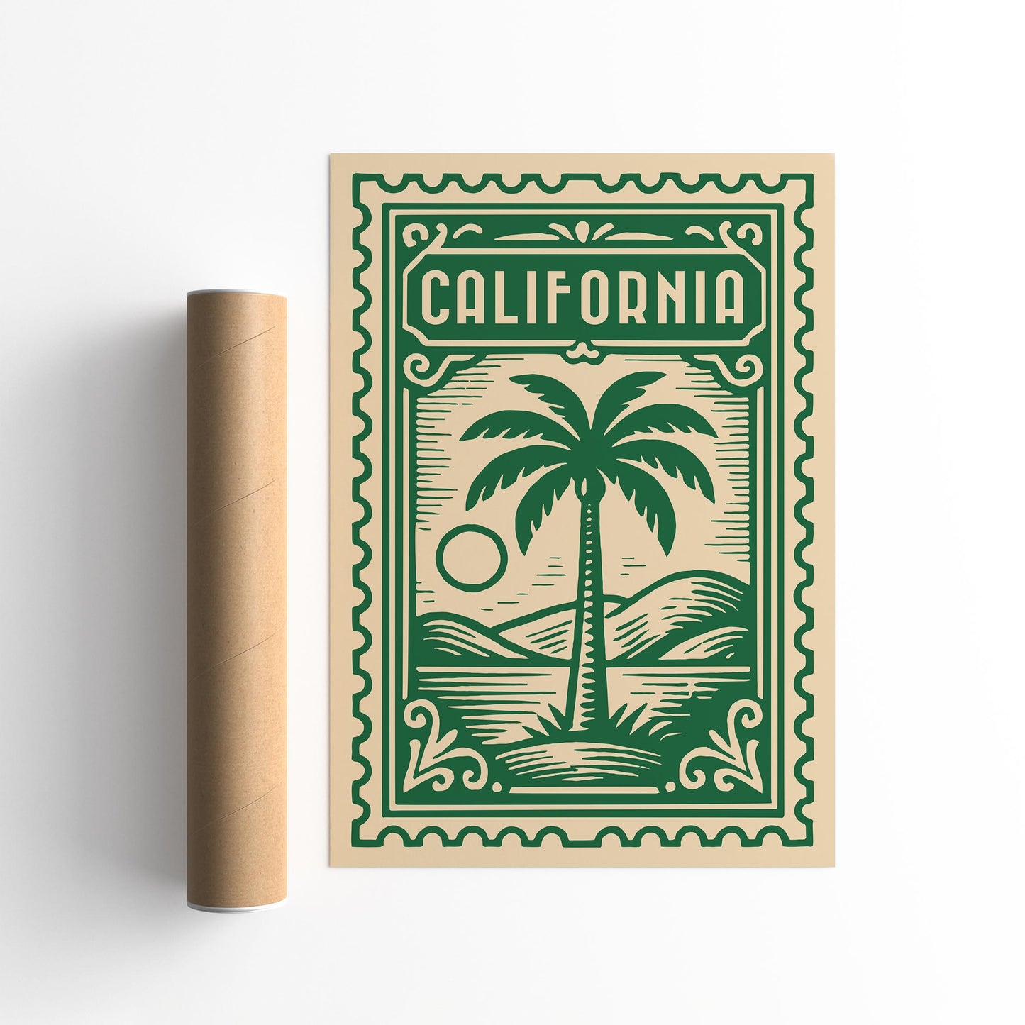 California Green Travel Poster