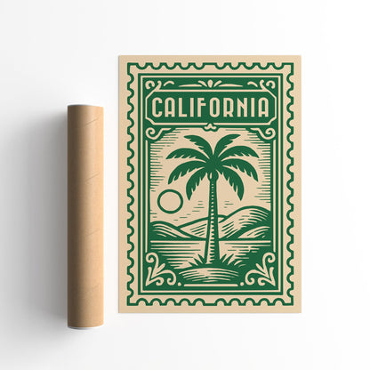 California Green Travel Poster