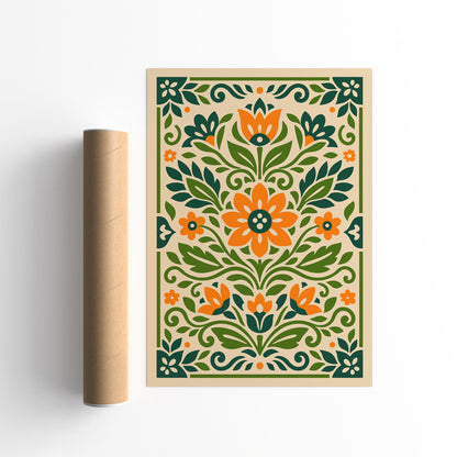 Green Floral Wall Art – Botanical Print