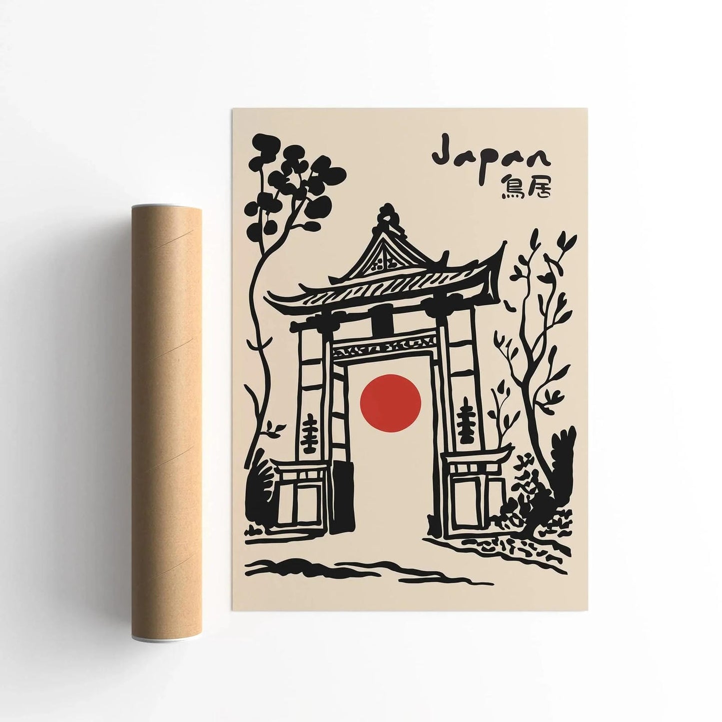Japan Torii Gate Asian Travel Poster