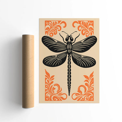 Dragonfly Art Farmhouse Wall Art Print Decor