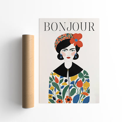 Bonjour French Fashion Illustration