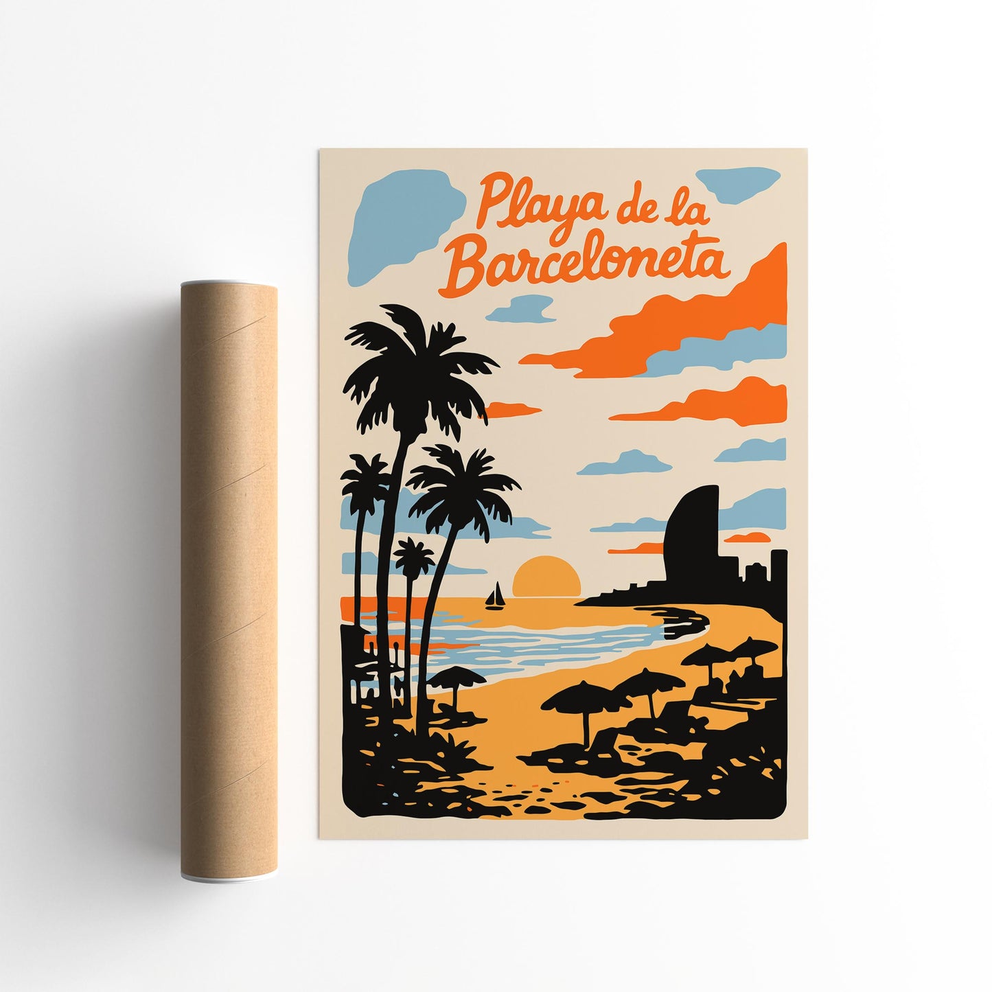 Playa de la Barceloneta Poster