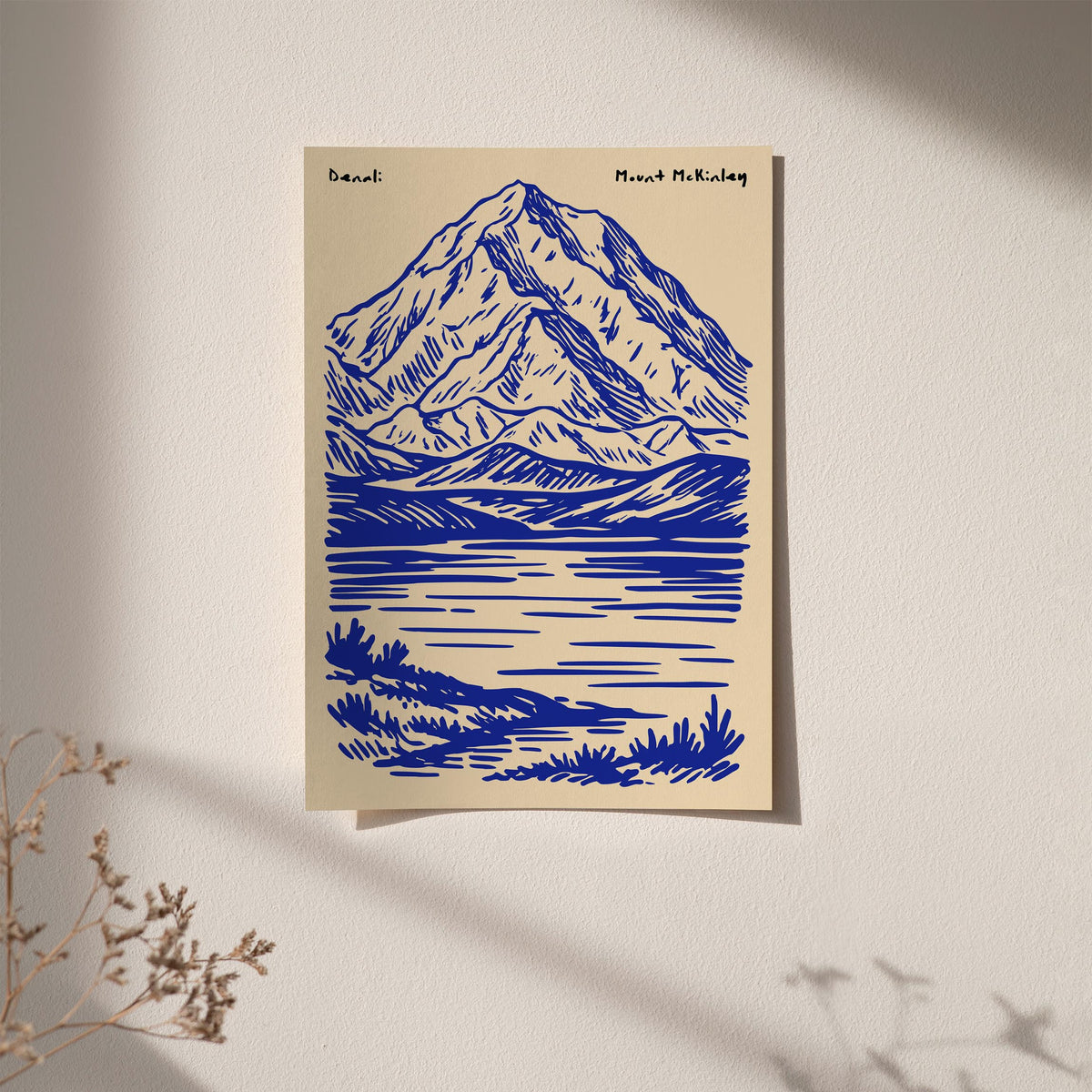 Denali Mountain Alaska Travel Poster