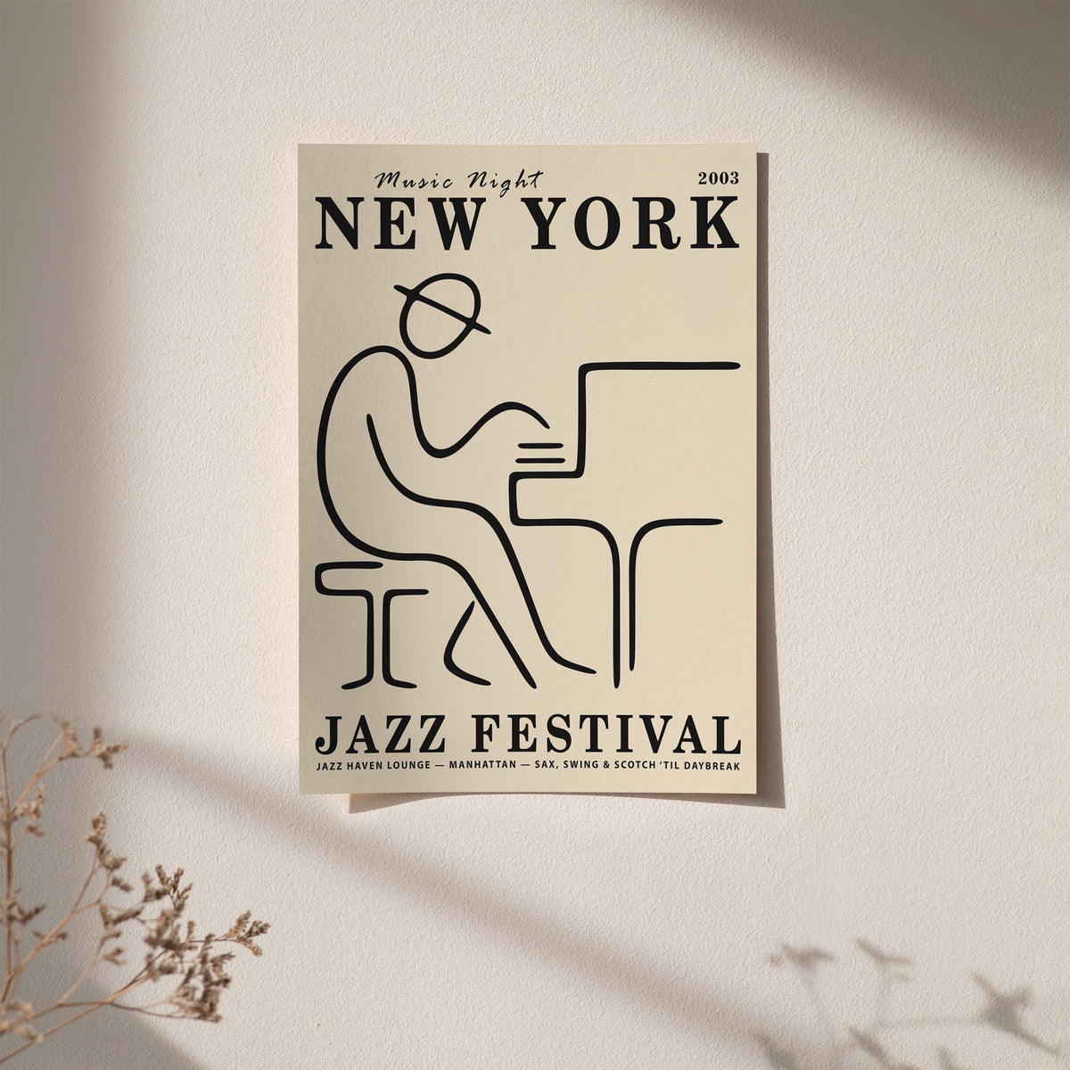 NYC Manhattan Jazz Club Art Poster