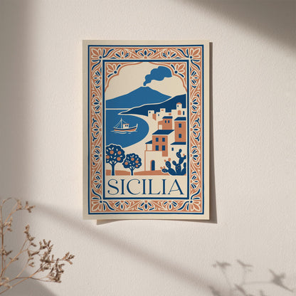 Sicilia Travel Poster