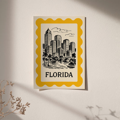 Florida Sketch Travel Poster