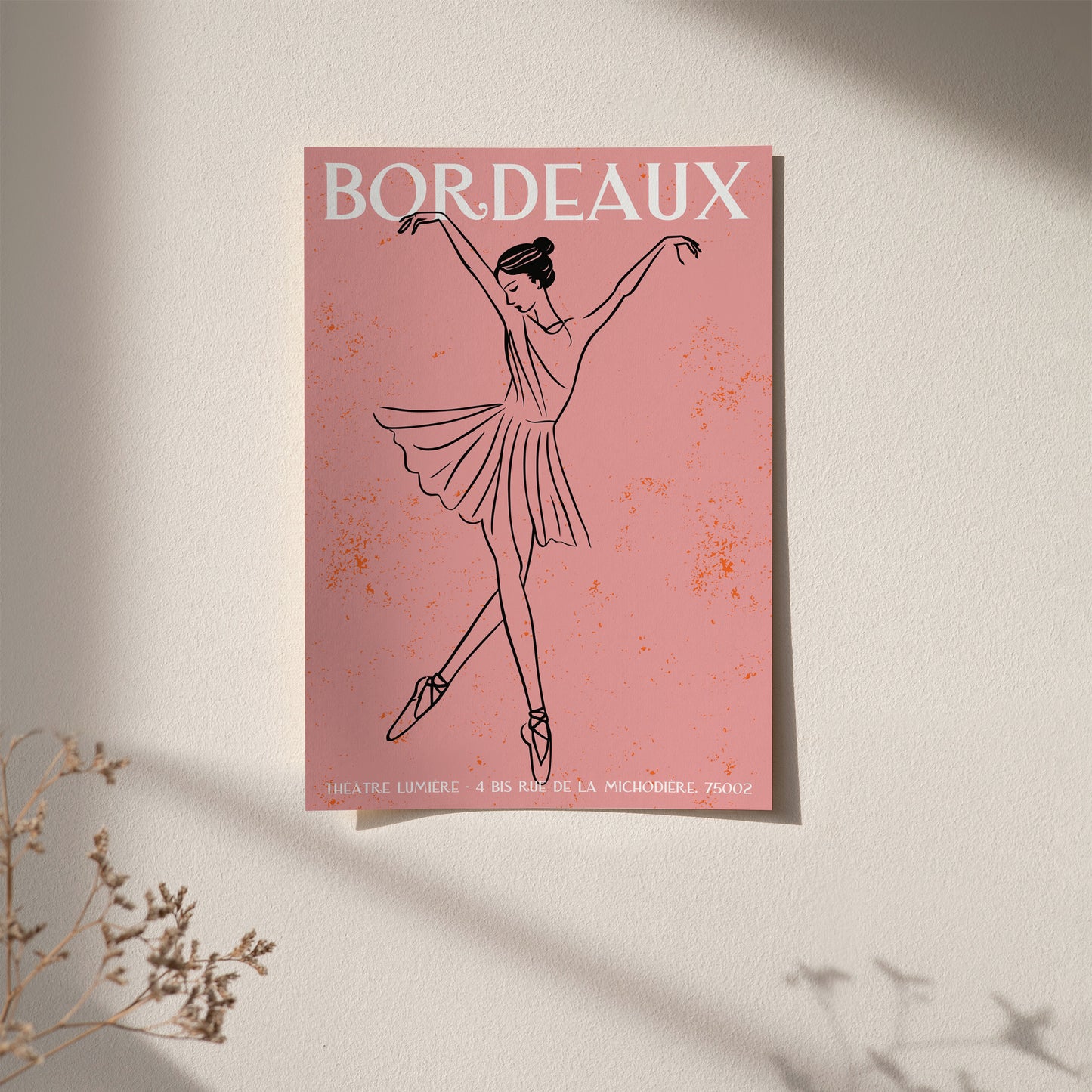 French Ballerina Wall Art Print