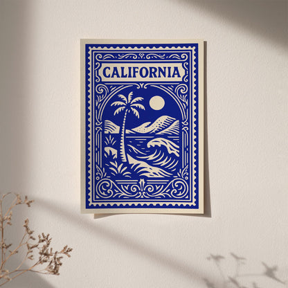 California Blue Travel Poster