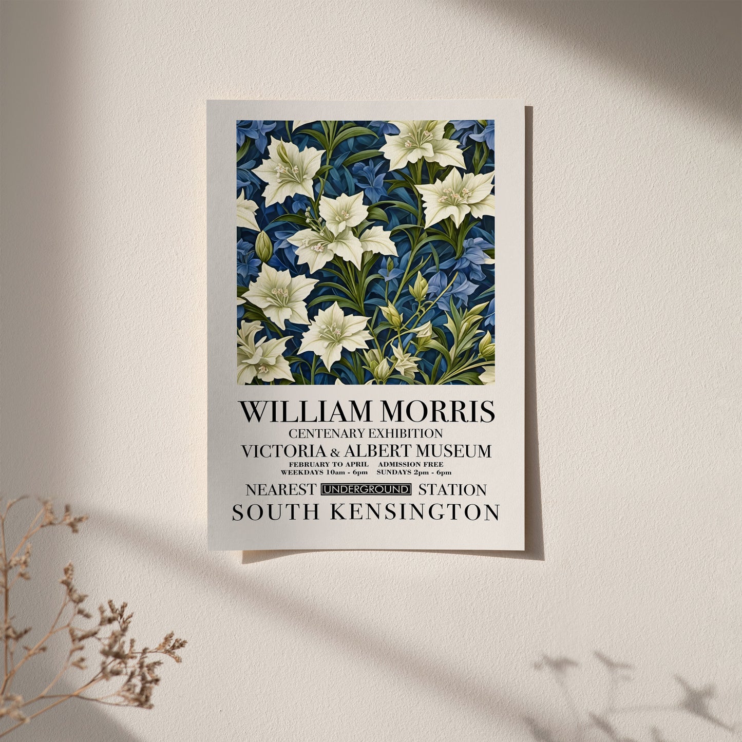 Elegant Floral William Morris Poster