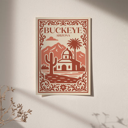 Buckeye Arizona Travel Poster