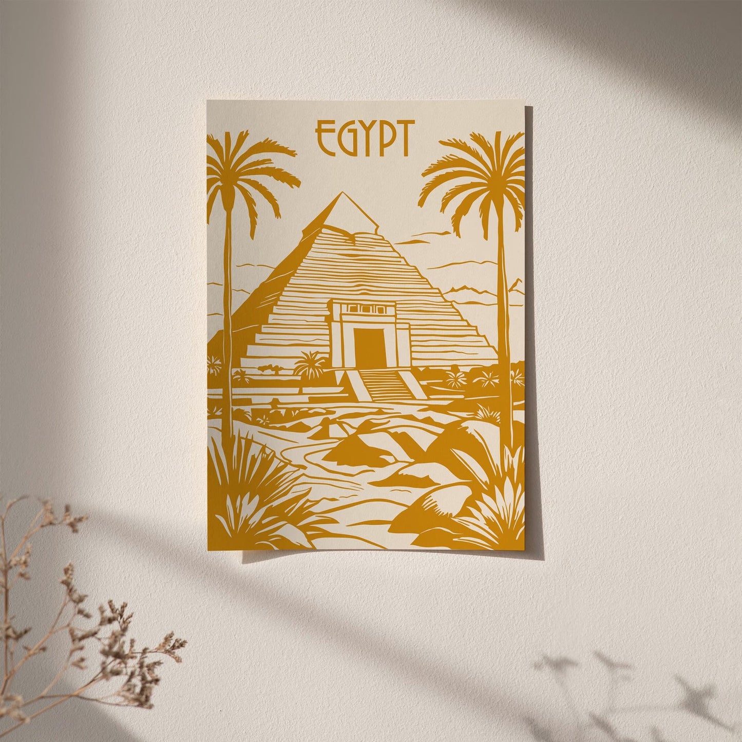 Egypt Travel Yellow Poster