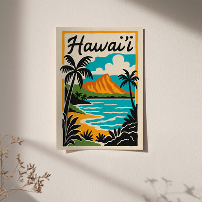 Hawaii Landscape Poster - Tropical Home Decor