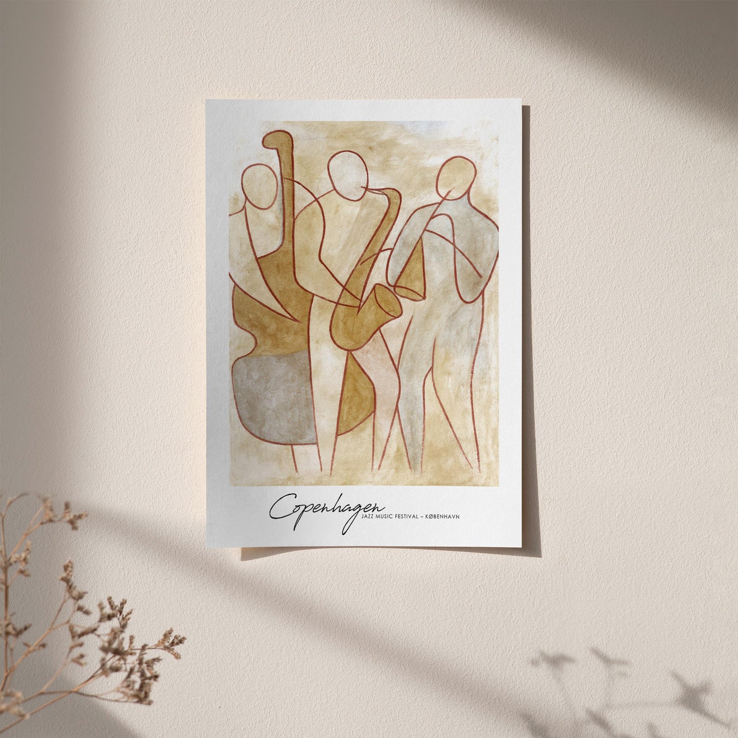 Copenhagen Jazz Music Festival Poster - Vintage Danish Wall Art