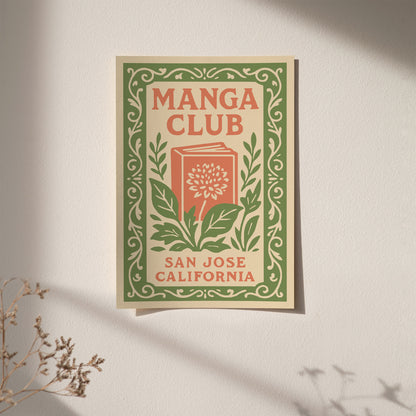 Manga Club Poster – San Jose CA Anime Print