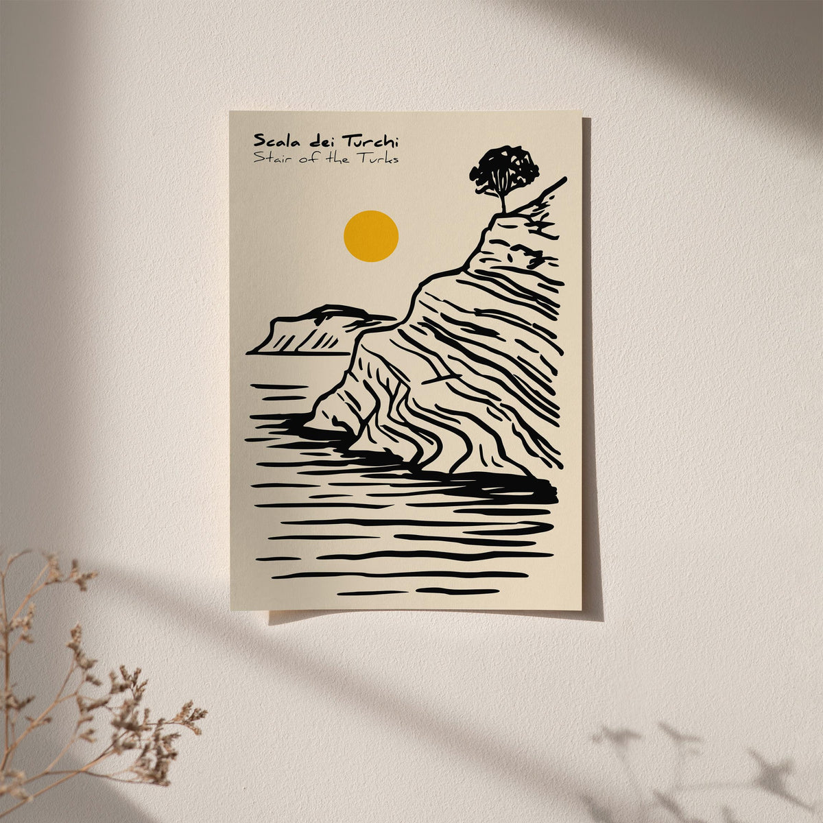 Scala dei Turchi Sicily Italy Poster