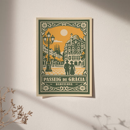 Passeig de Gràcia Barcelona Poster 2026