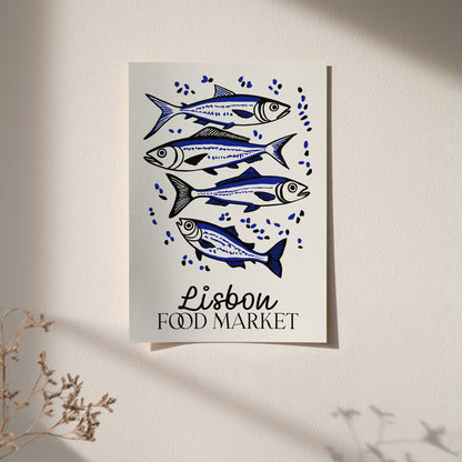 Lisbon Food Market Poster