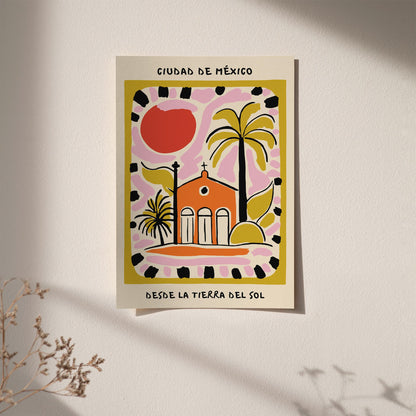 Ciudad de México Colorful Travel Poster