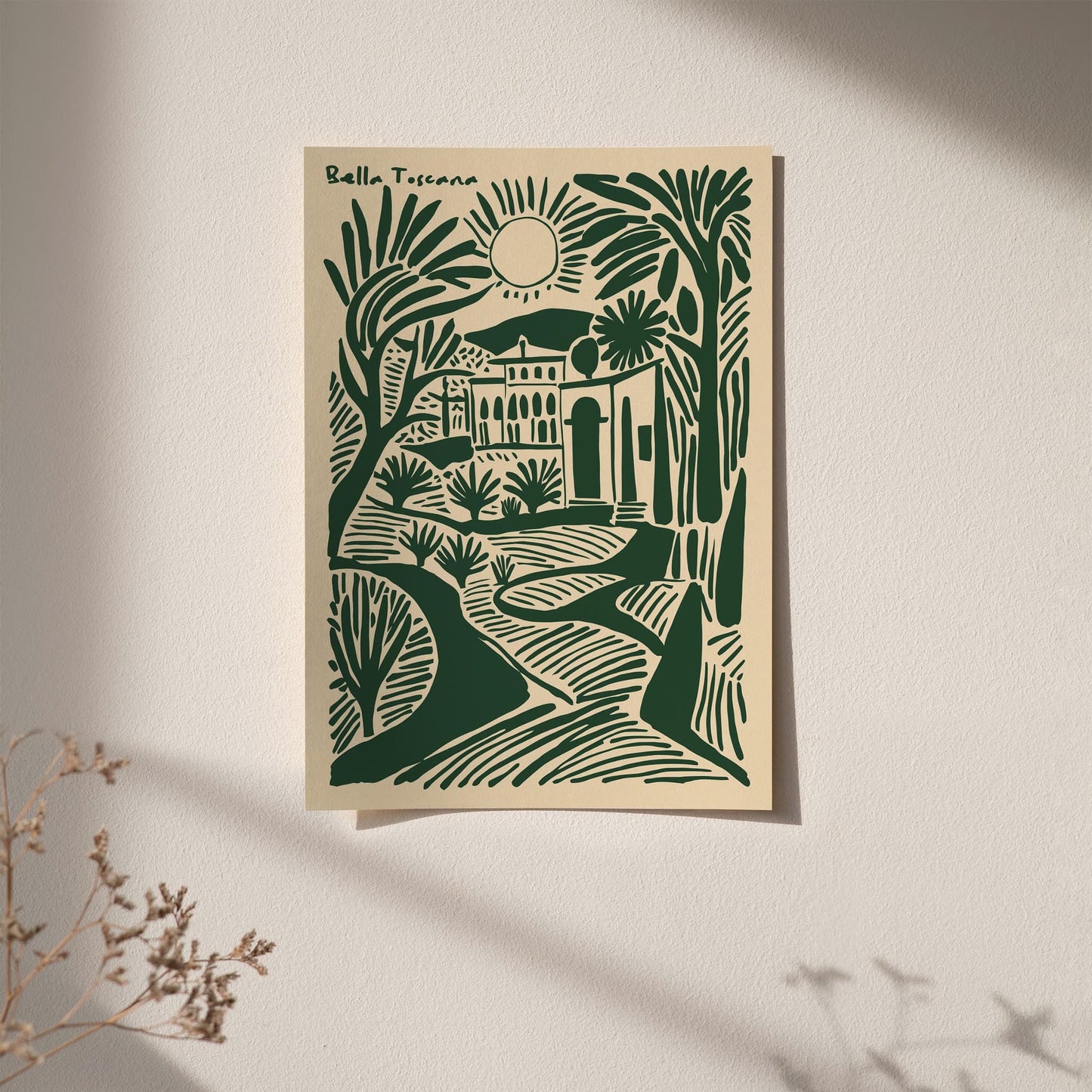 Bella Toscana Green Travel Landscape Poster