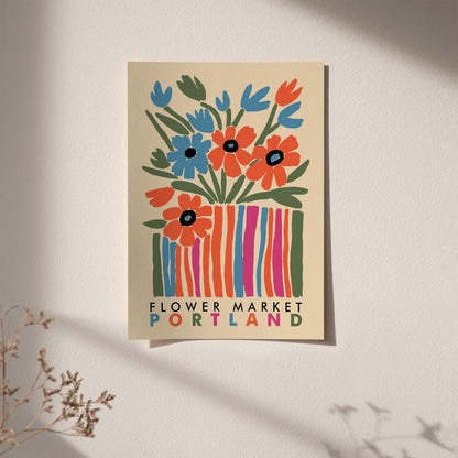 Portland Flower Market Poster