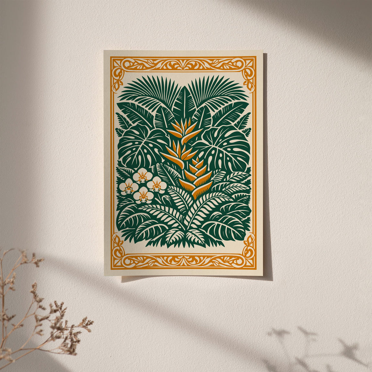 Tropical Botanical Nature Art Poster