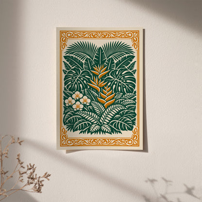 Tropical Botanical Nature Art Poster