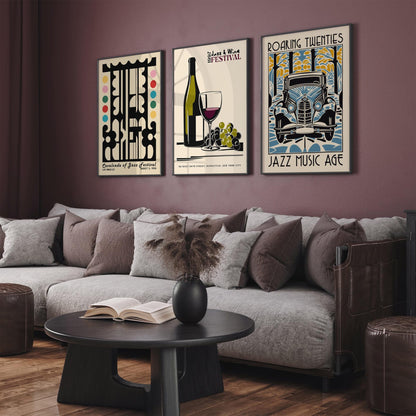 Roaring Twenties Jazz Music Age Old Car Art Print