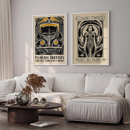 Art Deco Roaring Twenties Woman Poster
