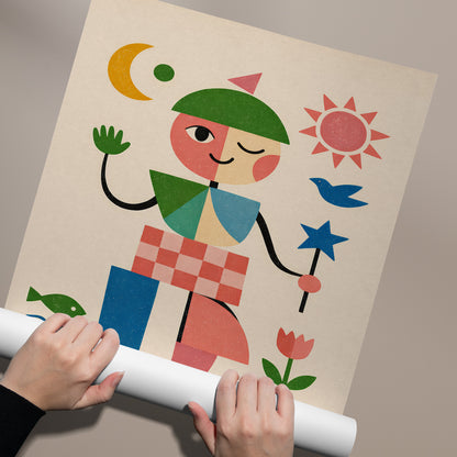 Paul Klee Inspired Abstract Modern Wall Art Print