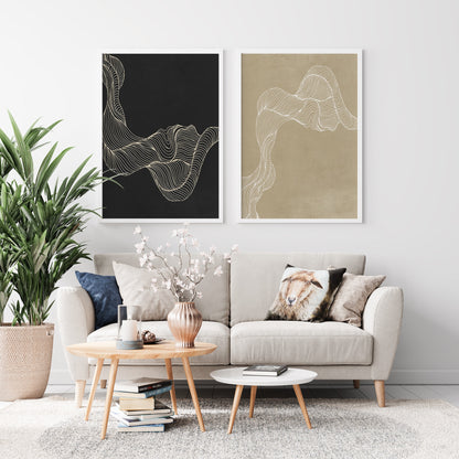 Set of 2 Modern Abstract Bohemian Posters