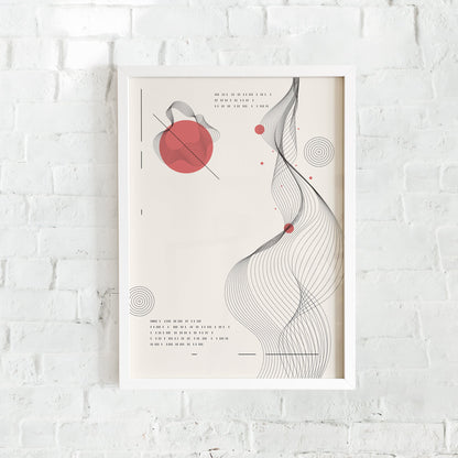 Japan Inspired Abstract Poster