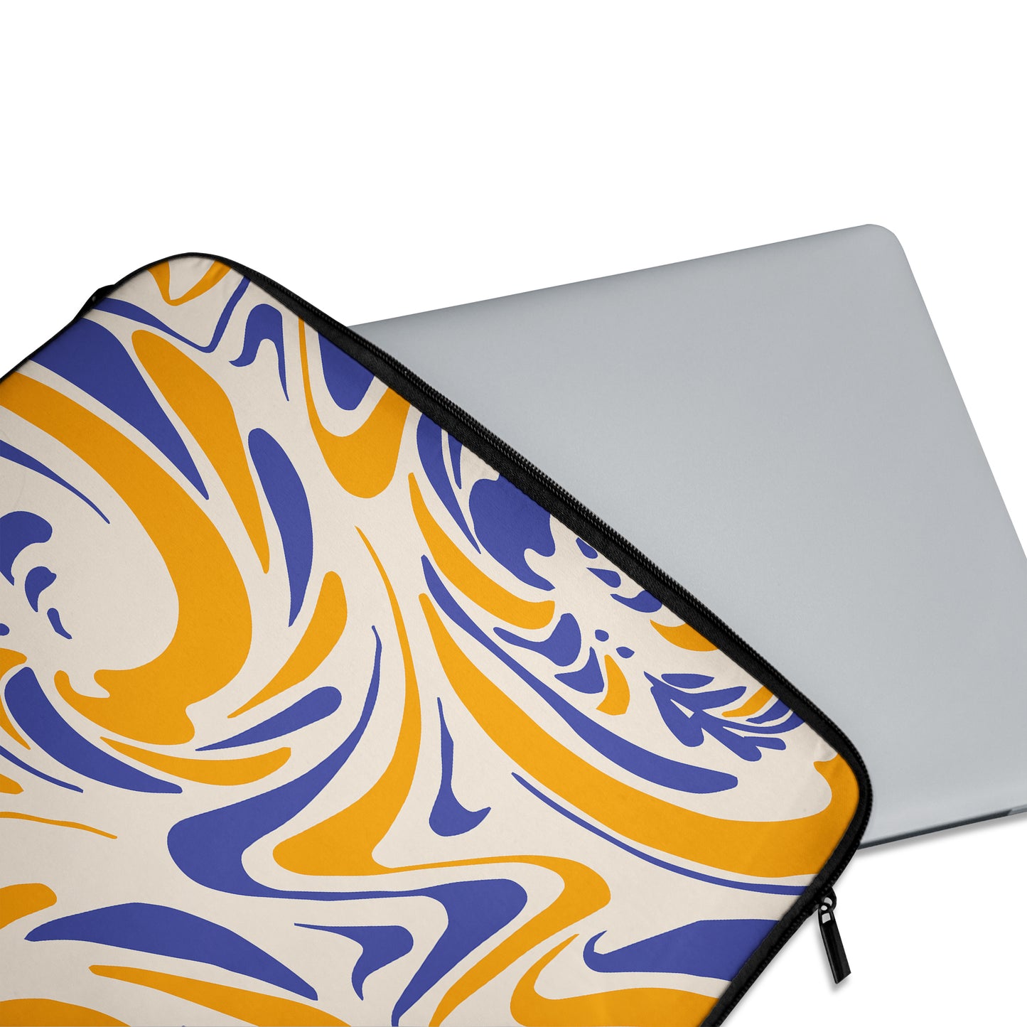 Blue and yellow liquid art MacBook Sleeve