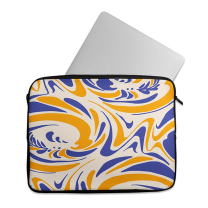 Blue and yellow liquid art MacBook Sleeve