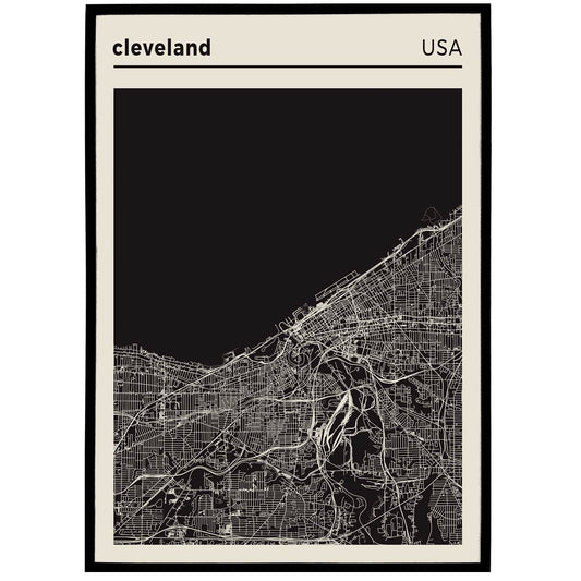 Cleveland Map Poster - HypeSheriff Europe
