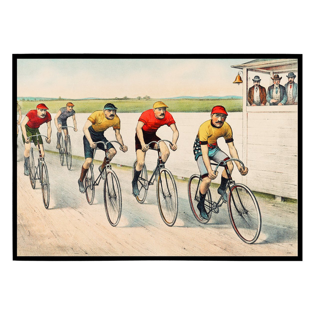 ‘A Red Hot Finish' Vintage Cycling Poster