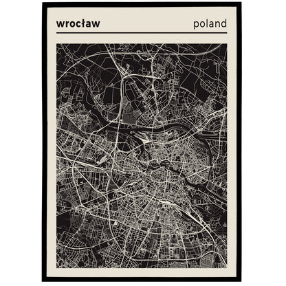 Wrocław - Poland, City Map Poster