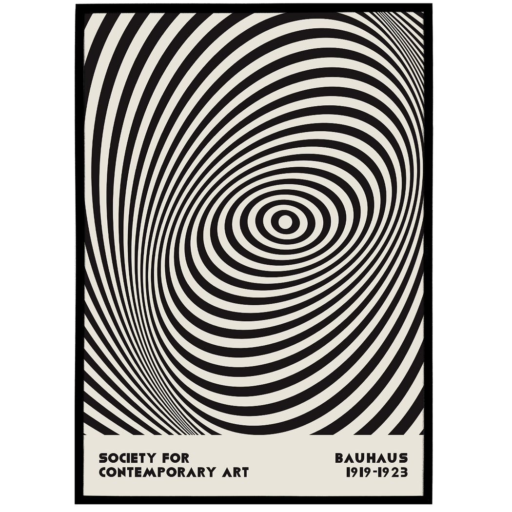 Black and White Bauhaus Poster