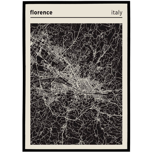 Florence, Italy Map Poster - HypeSheriff Europe