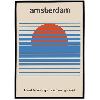 Amsterdam Retro Minimalist Poster